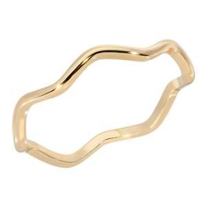 NEW EKLEXIC super thin wavy ring in gold